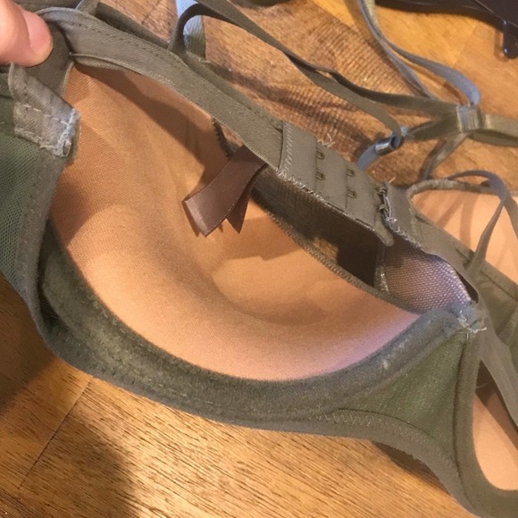 Daisy Fuentes Olive Green Lace Push Up Bra 34C - Picture 5 of 9